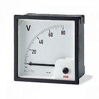 Вольтметр щитовой ABB VLM 100В DC, аналоговый, кл.т. 1,5 |  код. 2CSM210130R1001 |  ABB